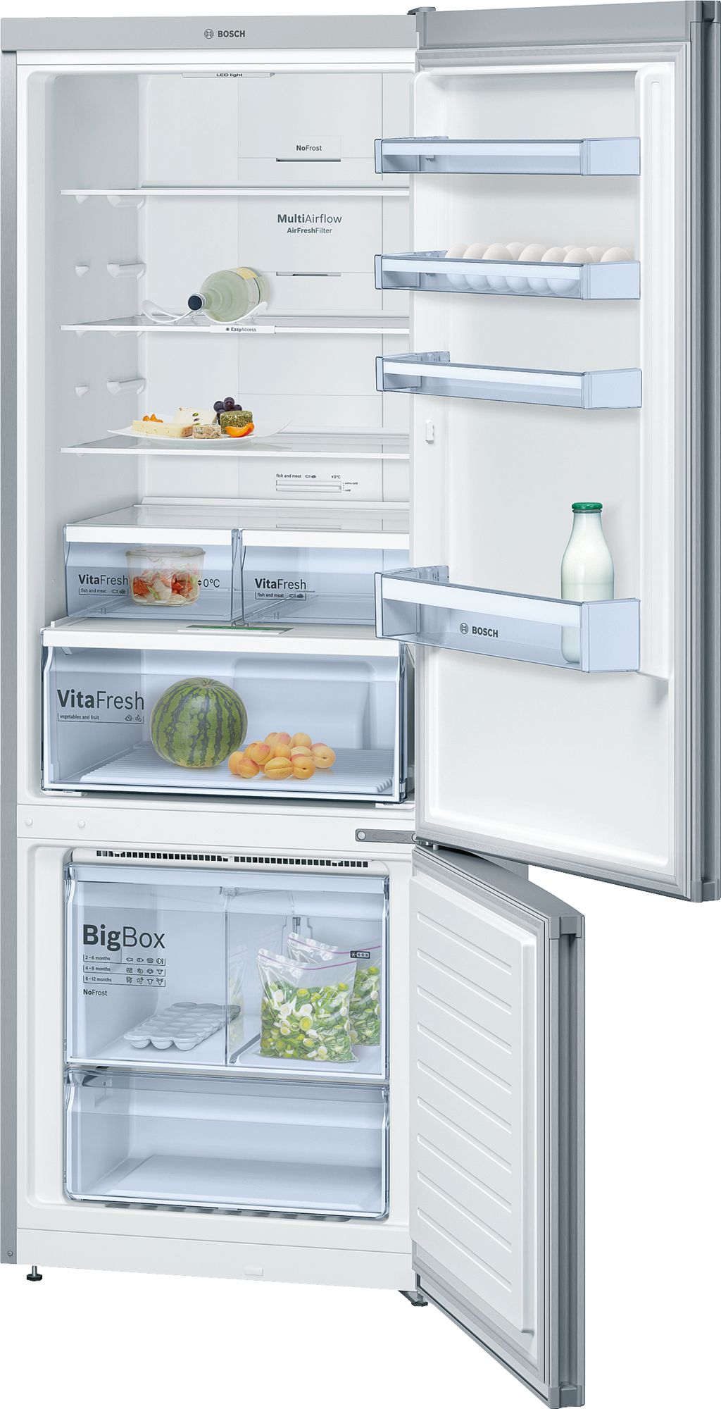 BOSCH : Réfrigérateur combiné Bosch 560L Série 4 inox inoxydable