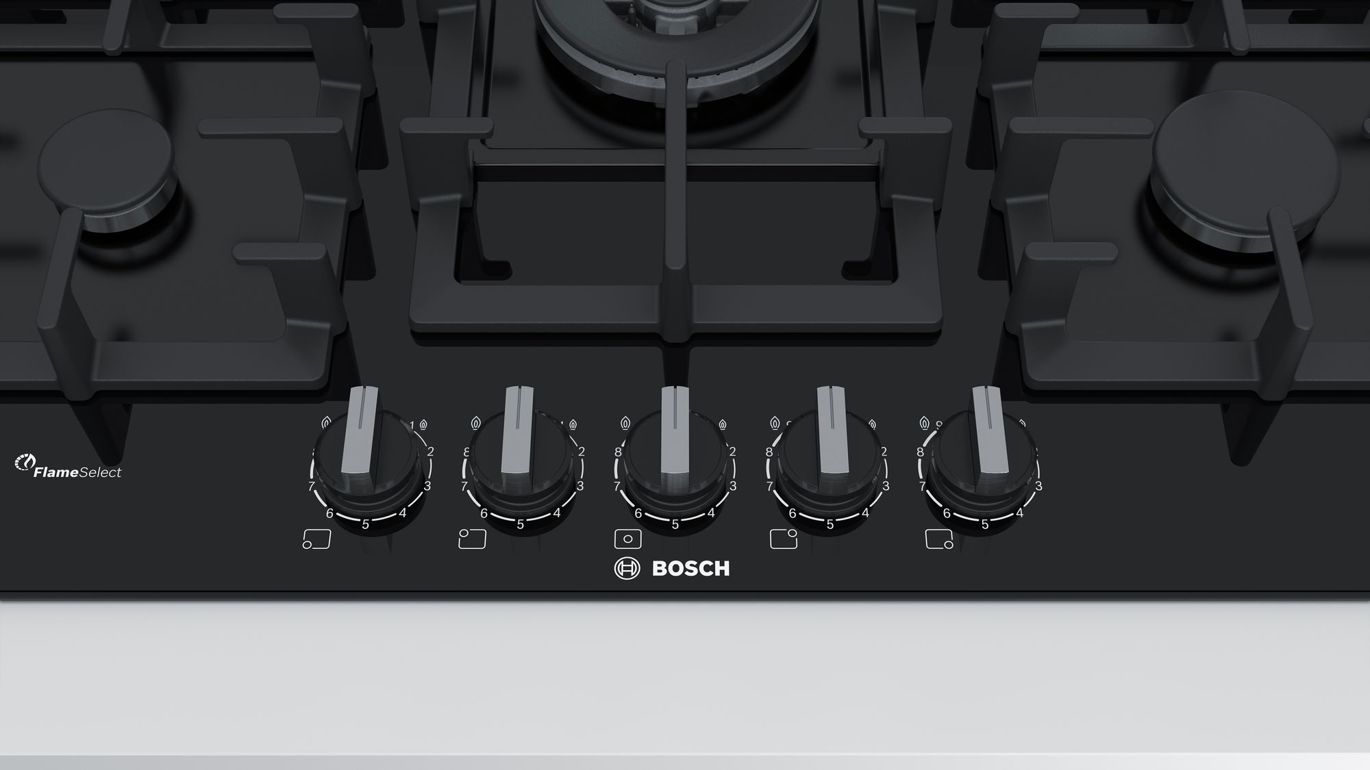Bosch  PPQ7A6B90 Plaques de Gaz, Verre dur, Noir Verre – Radia Electro