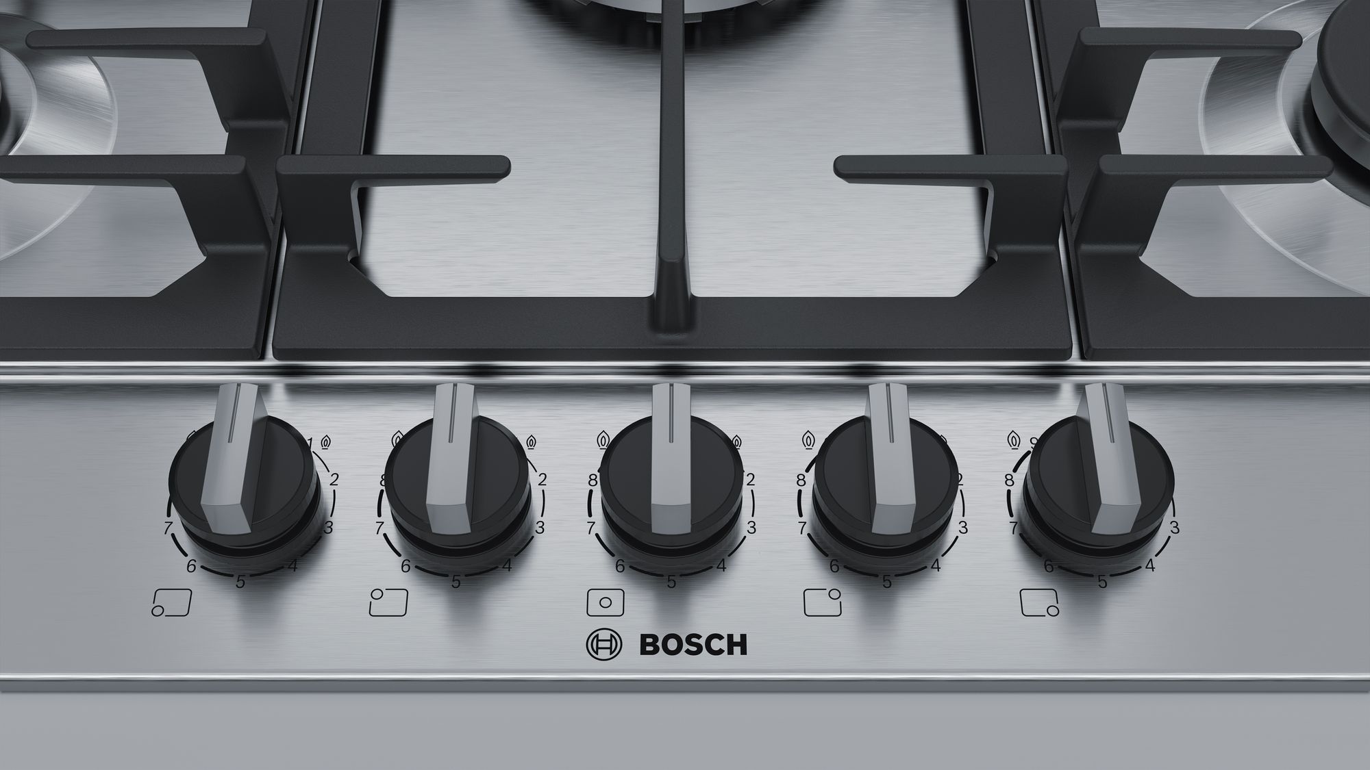 Bosch  PCQ7A5B90 Plaques de gaz, Acier inox – Radia Electro