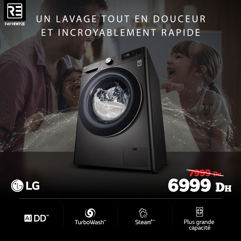 LG Lave-linge 15KG garantie 10 ans, TurboWash